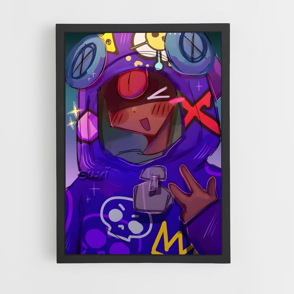 Poster Leon le Héros – affiche Brawl Star (vue 2)